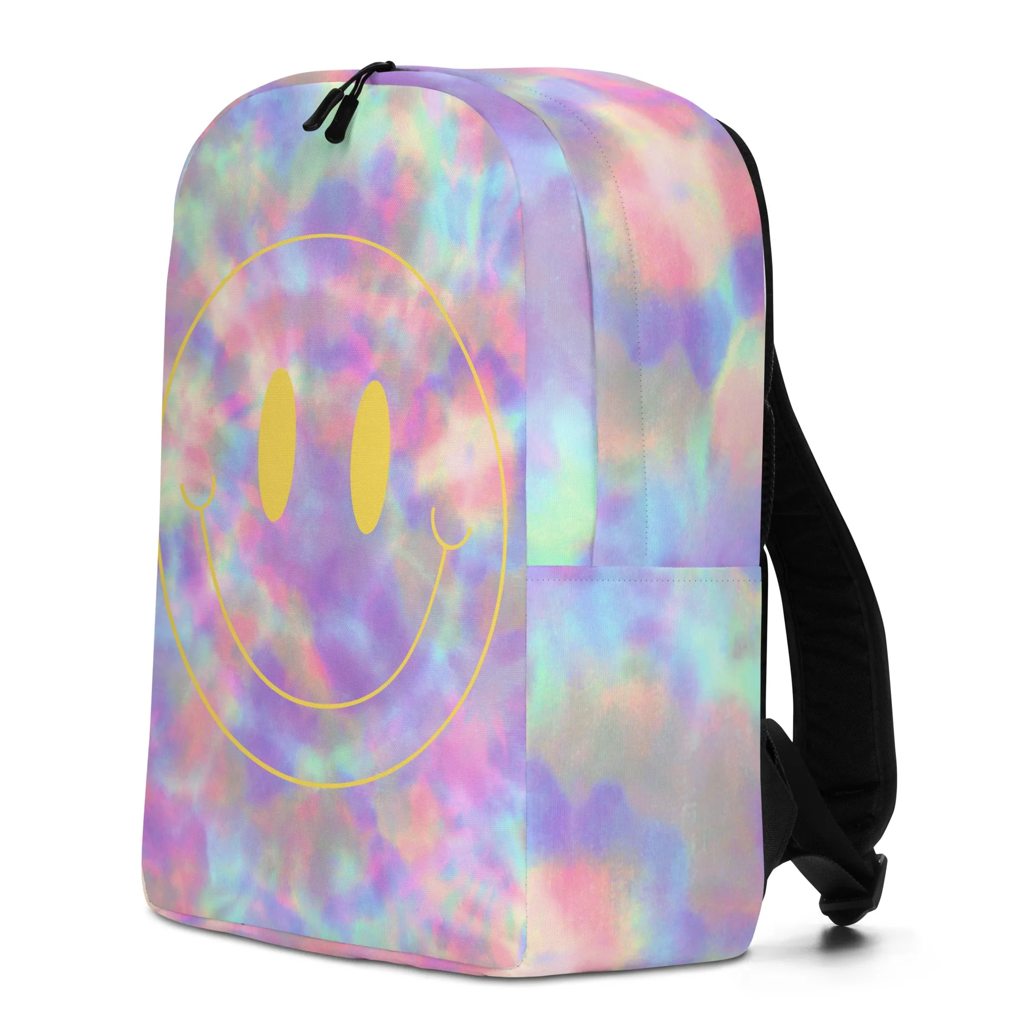 Minimalist Backpack Smiley Face Tie Dye