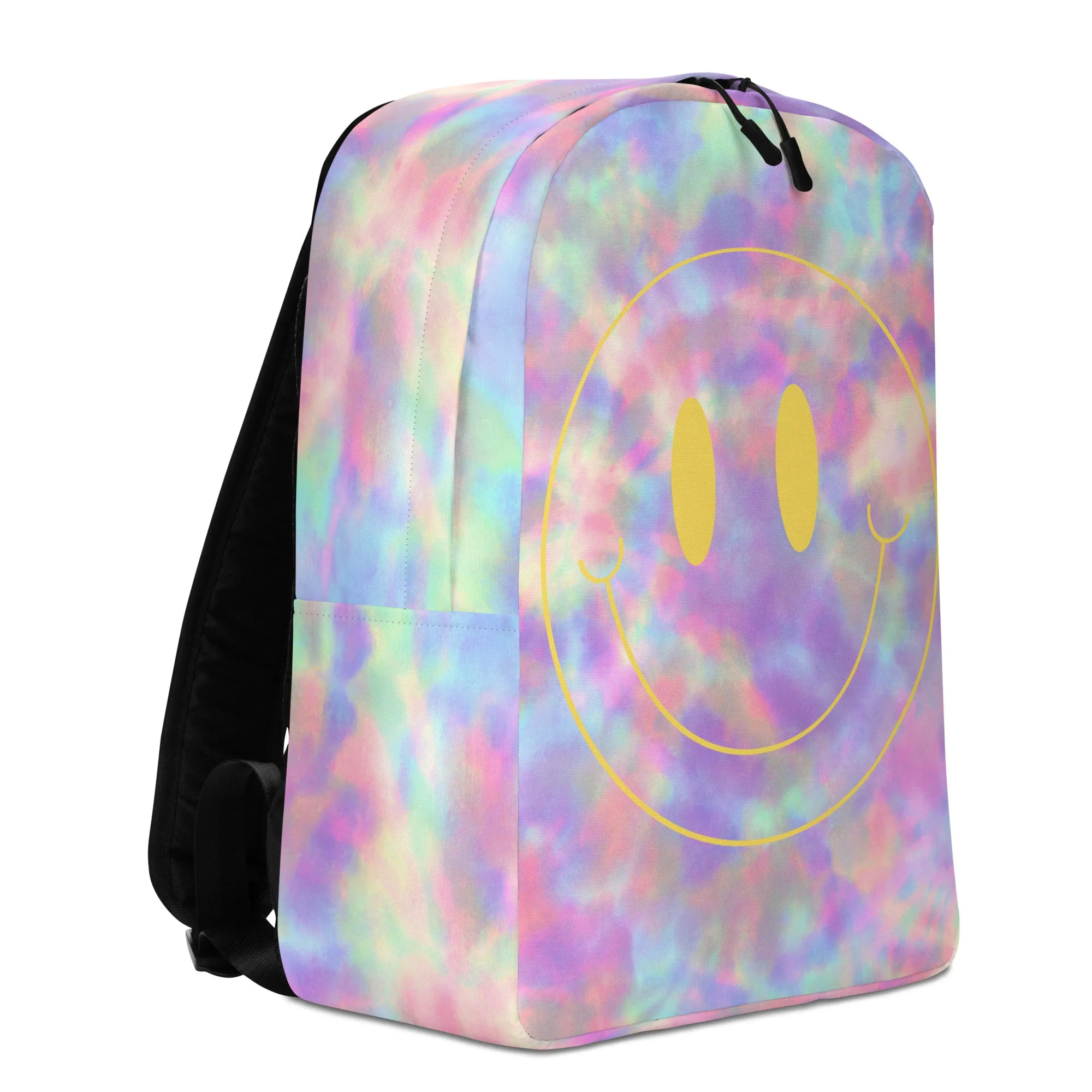 Minimalist Backpack Smiley Face Tie Dye