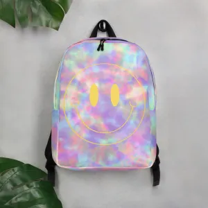Minimalist Backpack Smiley Face Tie Dye