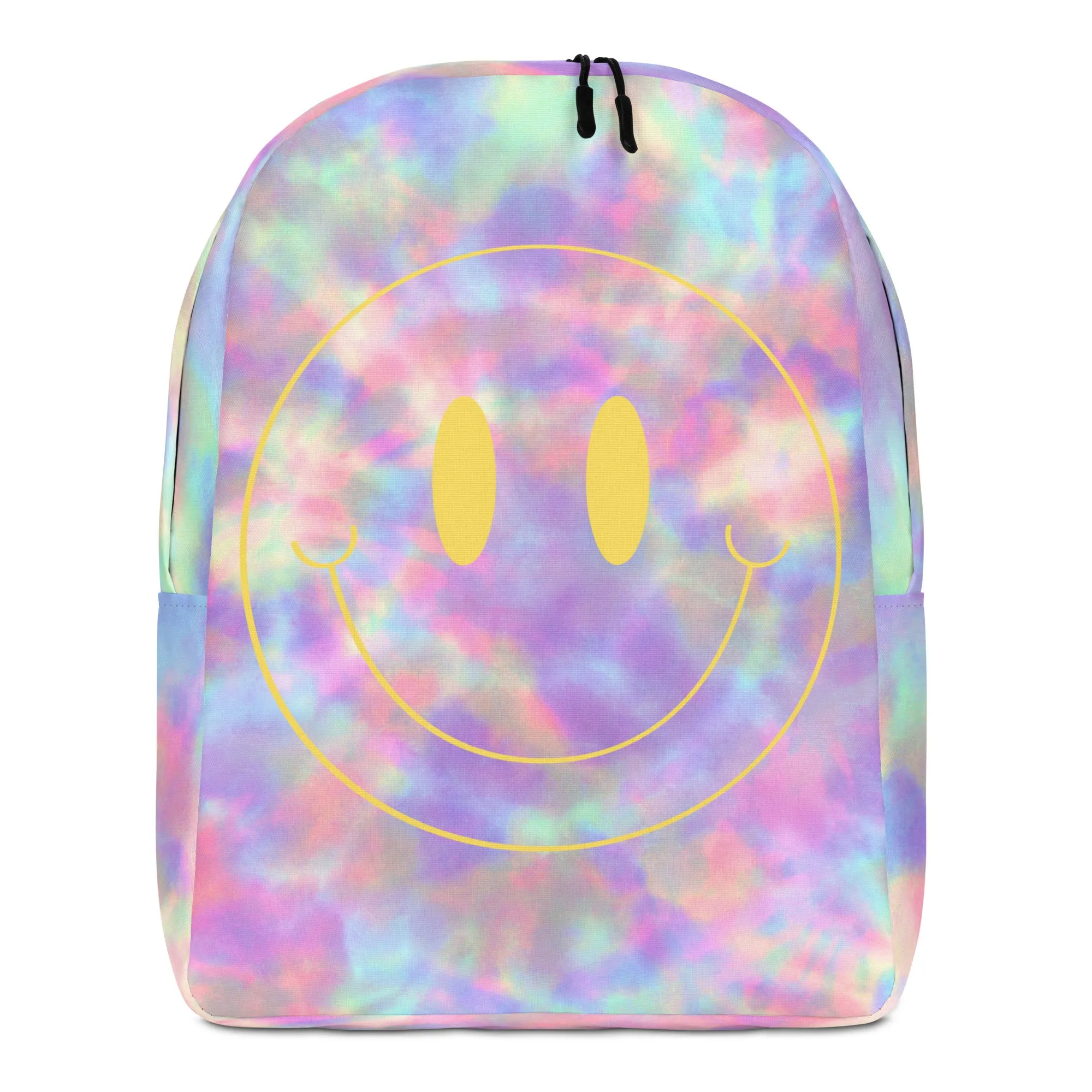 Minimalist Backpack Smiley Face Tie Dye
