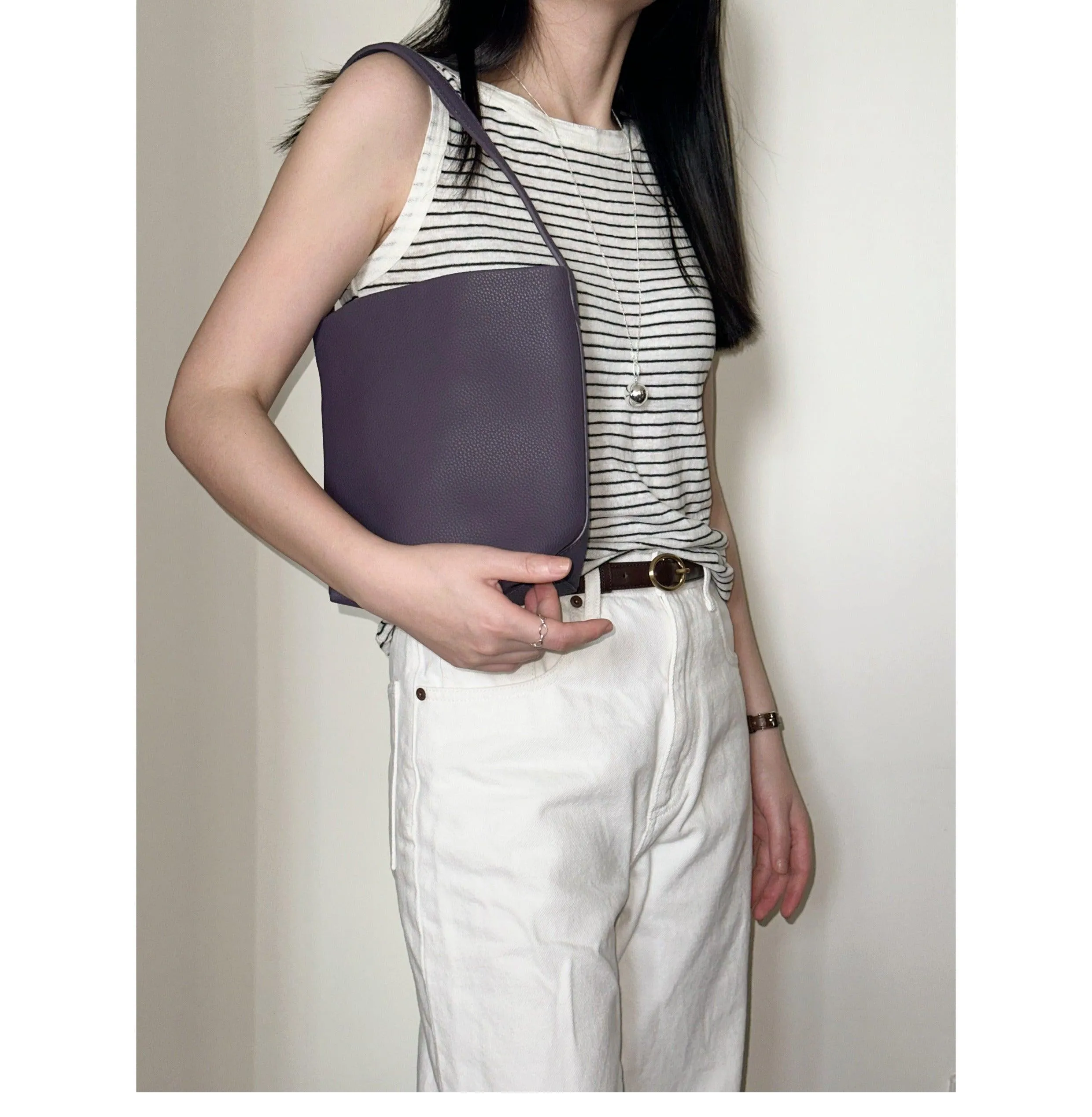 Minimalist Classic Leather Bucket Bag | Large Leather Tote Bag | Fashion Shoulder Bag, Tan Mummy Bag, Everyday Bag, Unisex Bag