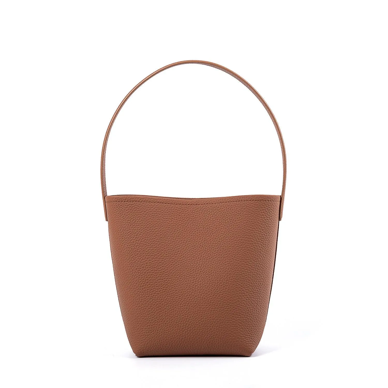 Minimalist Classic Leather Bucket Bag | Large Leather Tote Bag | Fashion Shoulder Bag, Tan Mummy Bag, Everyday Bag, Unisex Bag