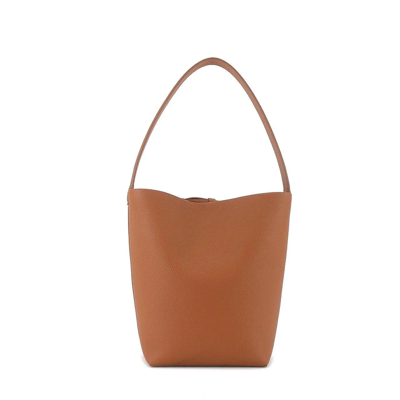 Minimalist Classic Leather Bucket Bag | Large Leather Tote Bag | Fashion Shoulder Bag, Tan Mummy Bag, Everyday Bag, Unisex Bag