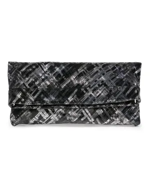 Mollie Cross Body Convertible Clutch: Black Silk