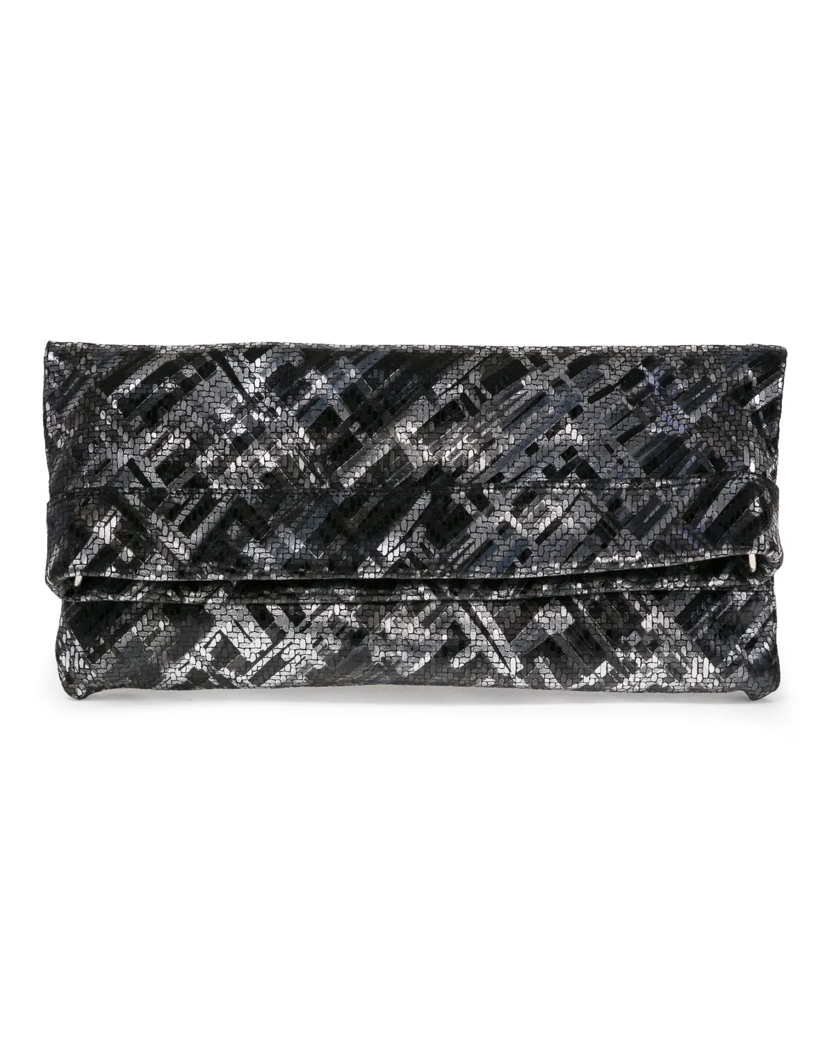 Mollie Cross Body Convertible Clutch: Black Silk