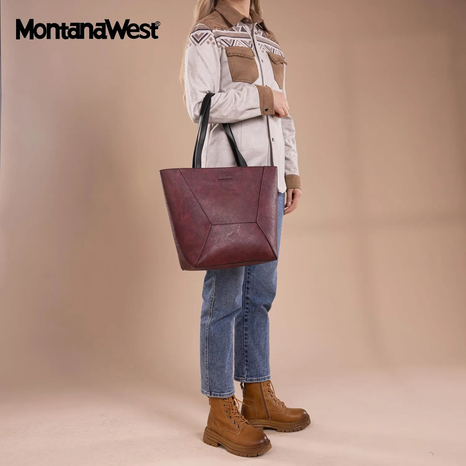 Montana West Tote Bag for Women Work Top Handle Handbags and Purses