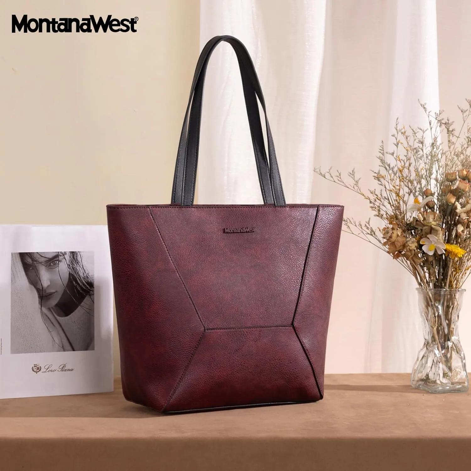 Montana West Tote Bag for Women Work Top Handle Handbags and Purses