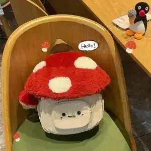 MQTIME  -  2024 New Cartoon Mushroom Backpack Autumn Winter Anime Plush Cute Doll Bag Christmas Gift Cute Anime Backpack