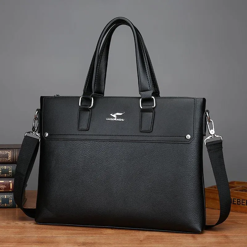 Multi-function Business PU leather Handbag