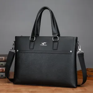 Multi-function Business PU leather Handbag