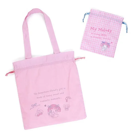My Melody Drawstring Tote Bag and Pouch Set of 2