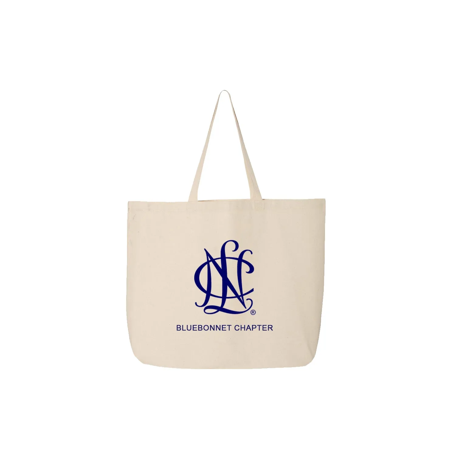 NCL Bluebonnet Canvas Jumbo Tote - Natural