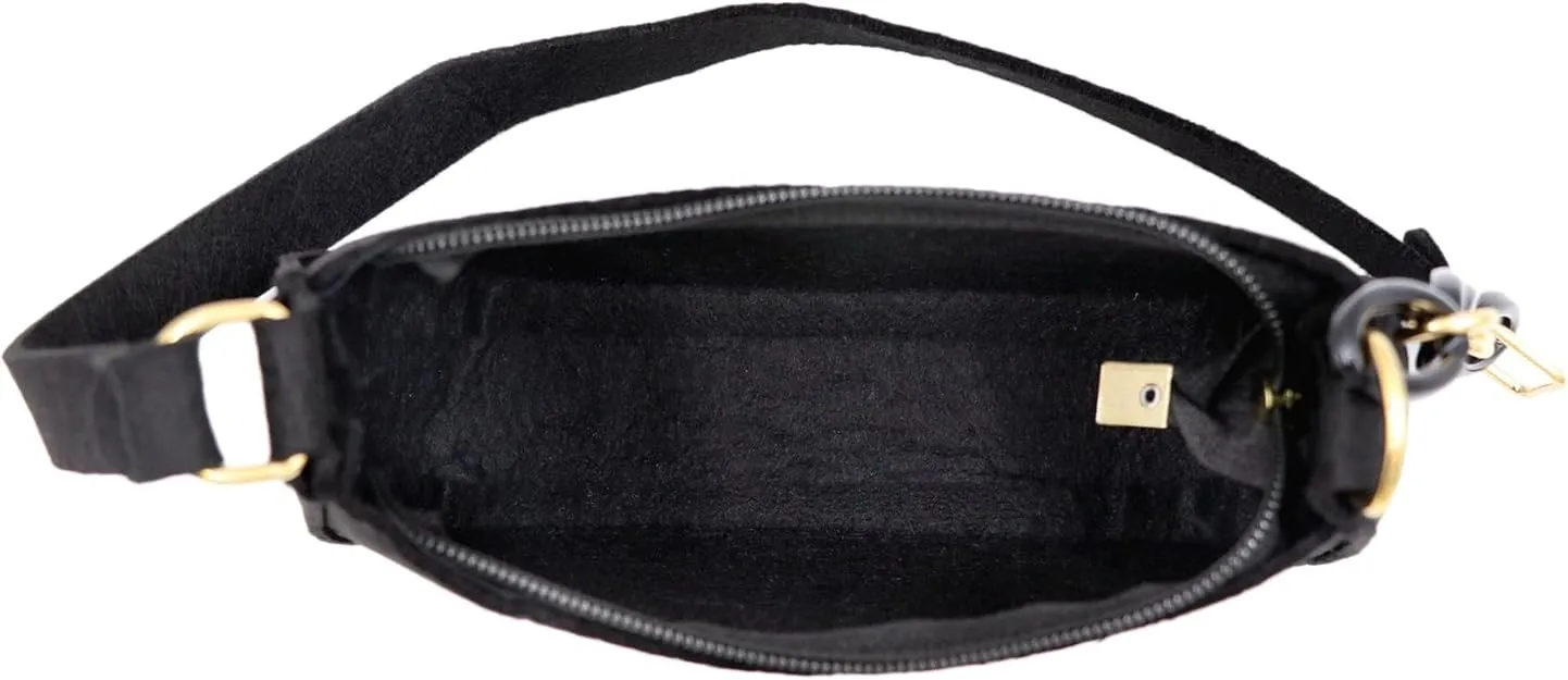 NEW Fashion Felt Crocodile Pattern Underarm Bag for Women Tote Shoulder Bag Clutch Handbag with Chain Strap