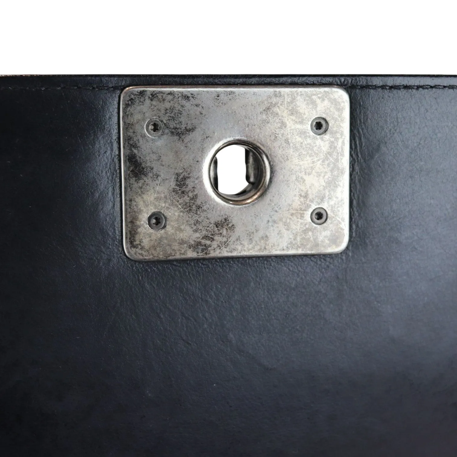 New Medium Boy Flap Calfskin Quilted Black RHW
