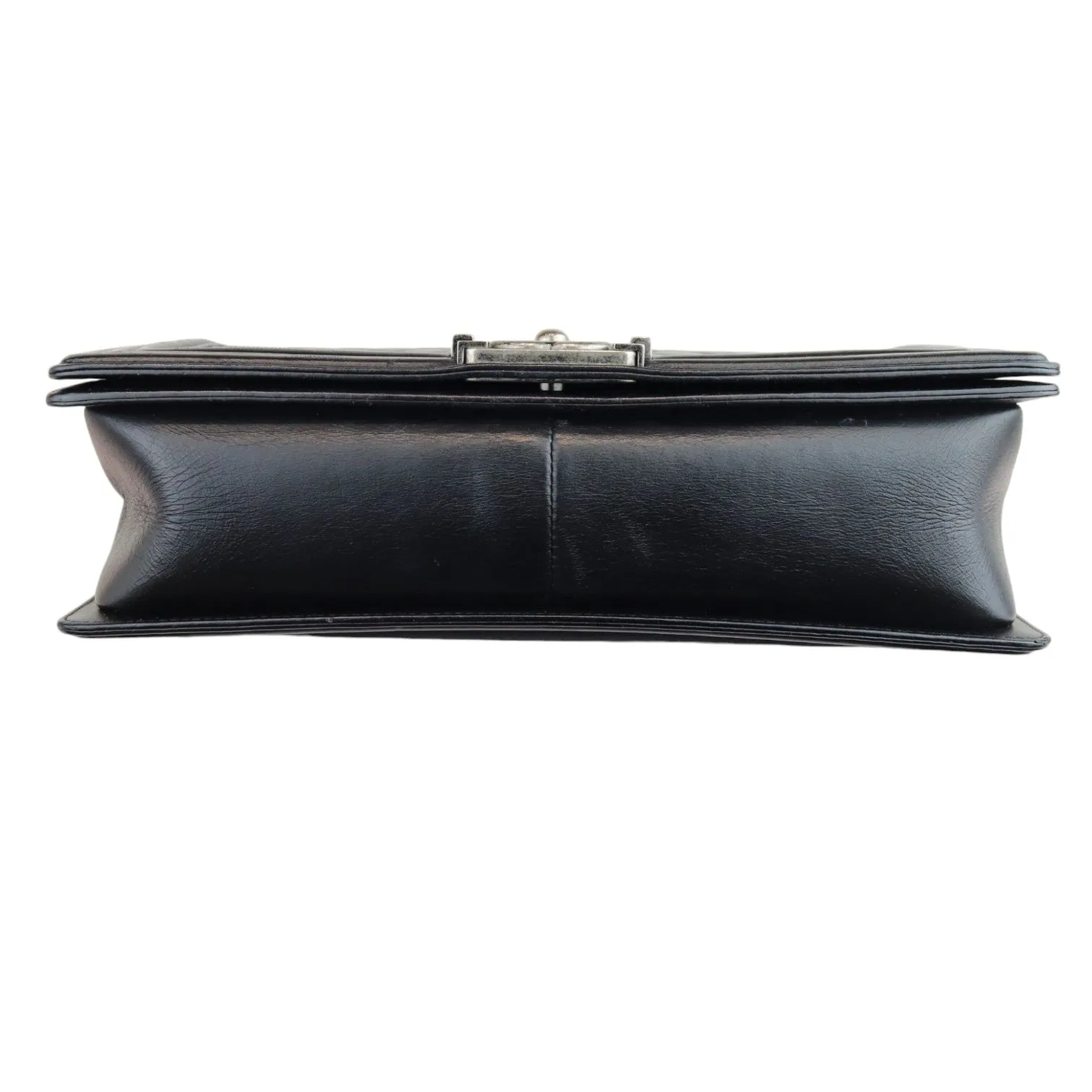 New Medium Boy Flap Calfskin Quilted Black RHW