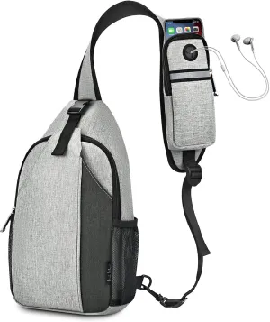 Nicole Miller Sling Bag Lightweight Crossbody Shoulder Backpack with Mesh Side Pockets Travel Hiking Chest Bag Daypack