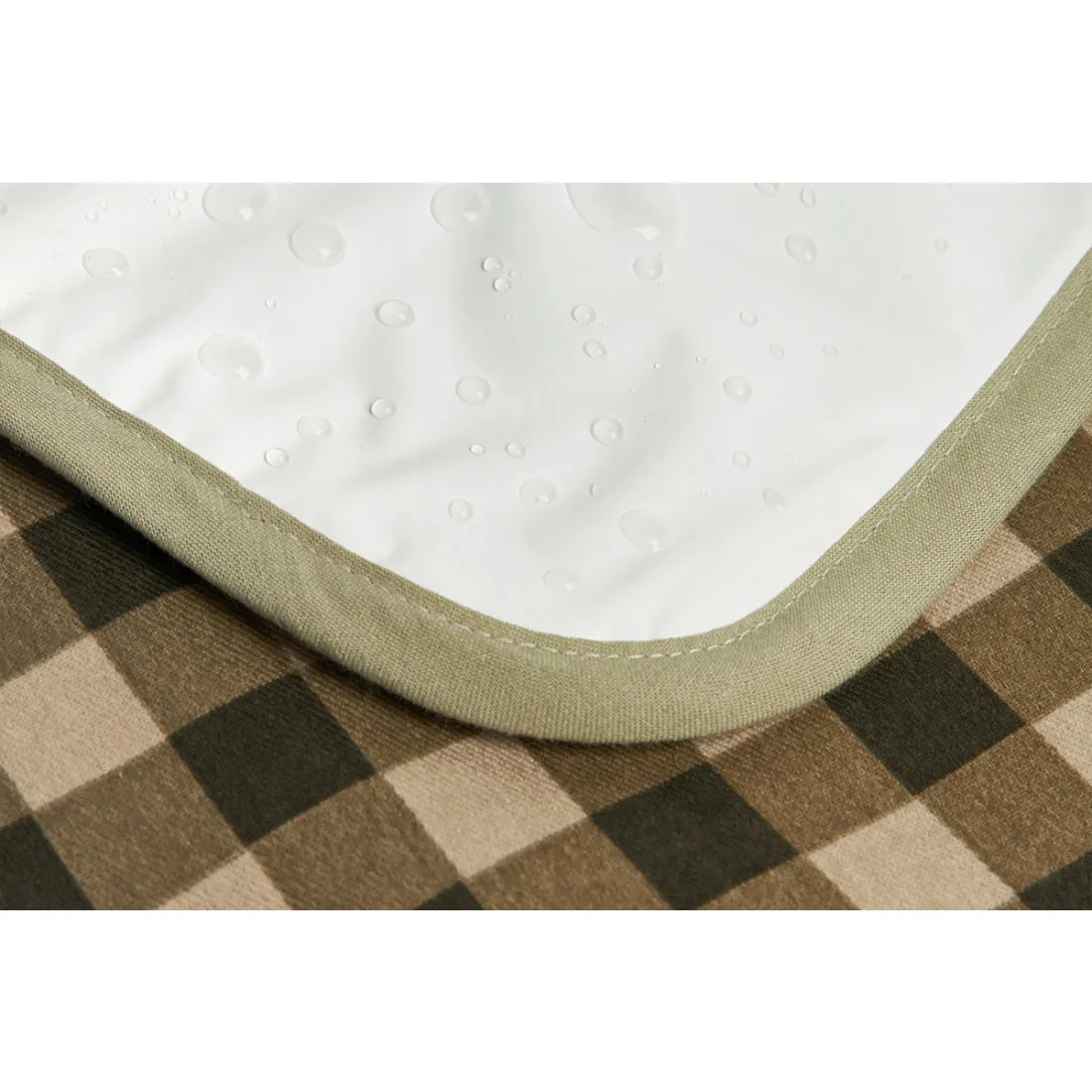 nobodinoz Hyde Park Waterproof Changing Pad 50x70cm Green Checks