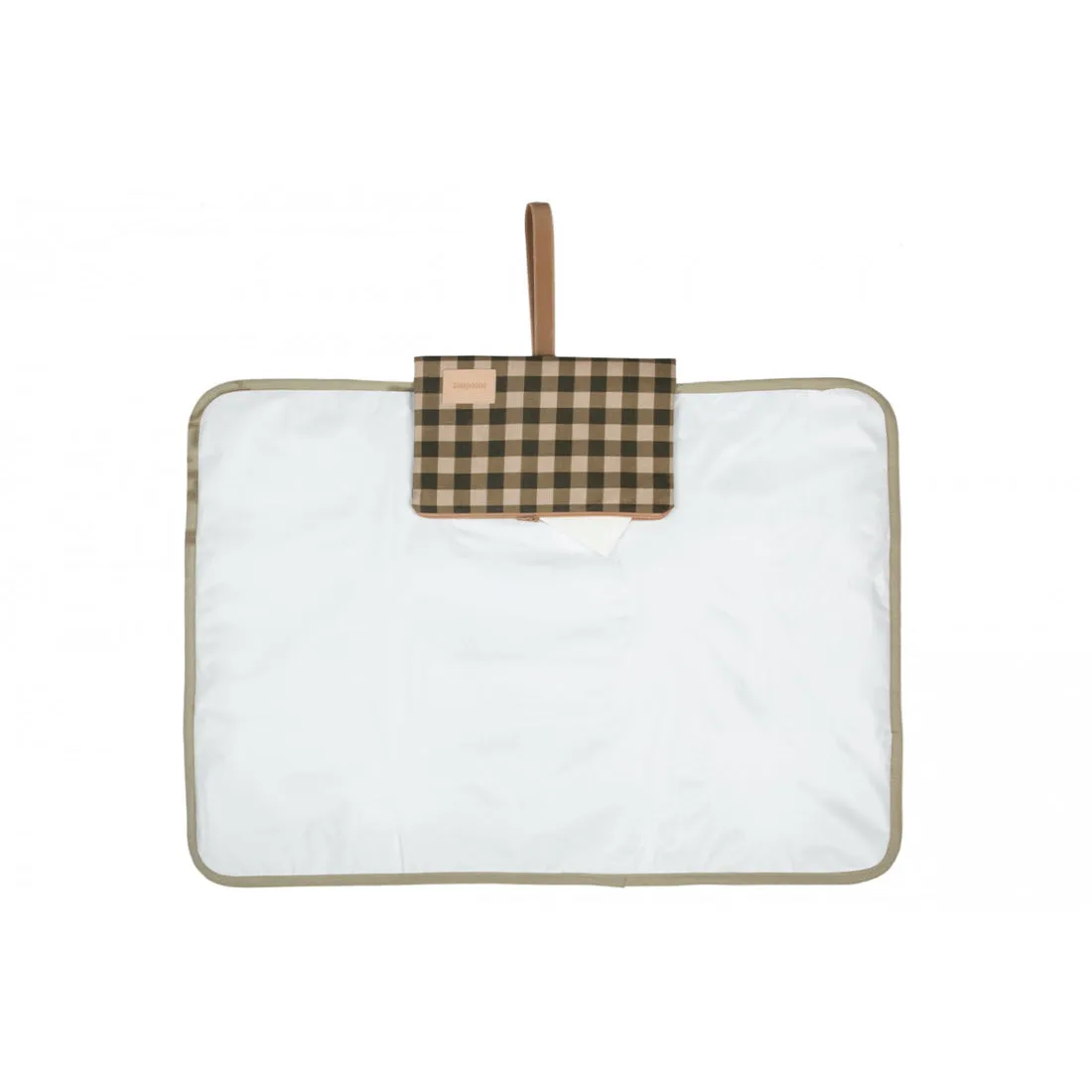 nobodinoz Hyde Park Waterproof Changing Pad 50x70cm Green Checks