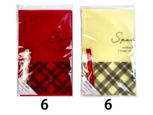 Non Woven Drawstring Bag -Simple Plaid 1.73Ft X 2.82Ft With Ribbon-