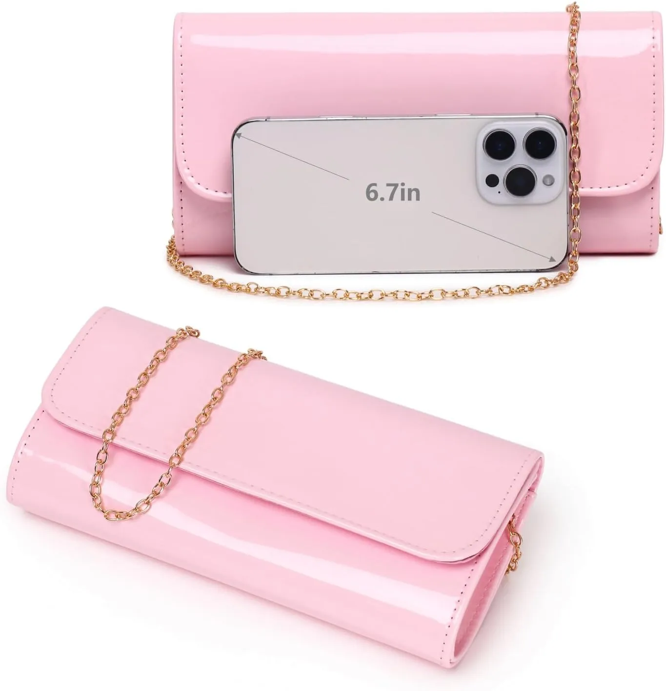 Nude Clutch Purses for Women Red Patent leather Purse Black Patent Leather Envelope Purse for Wedding Party Gift Travel