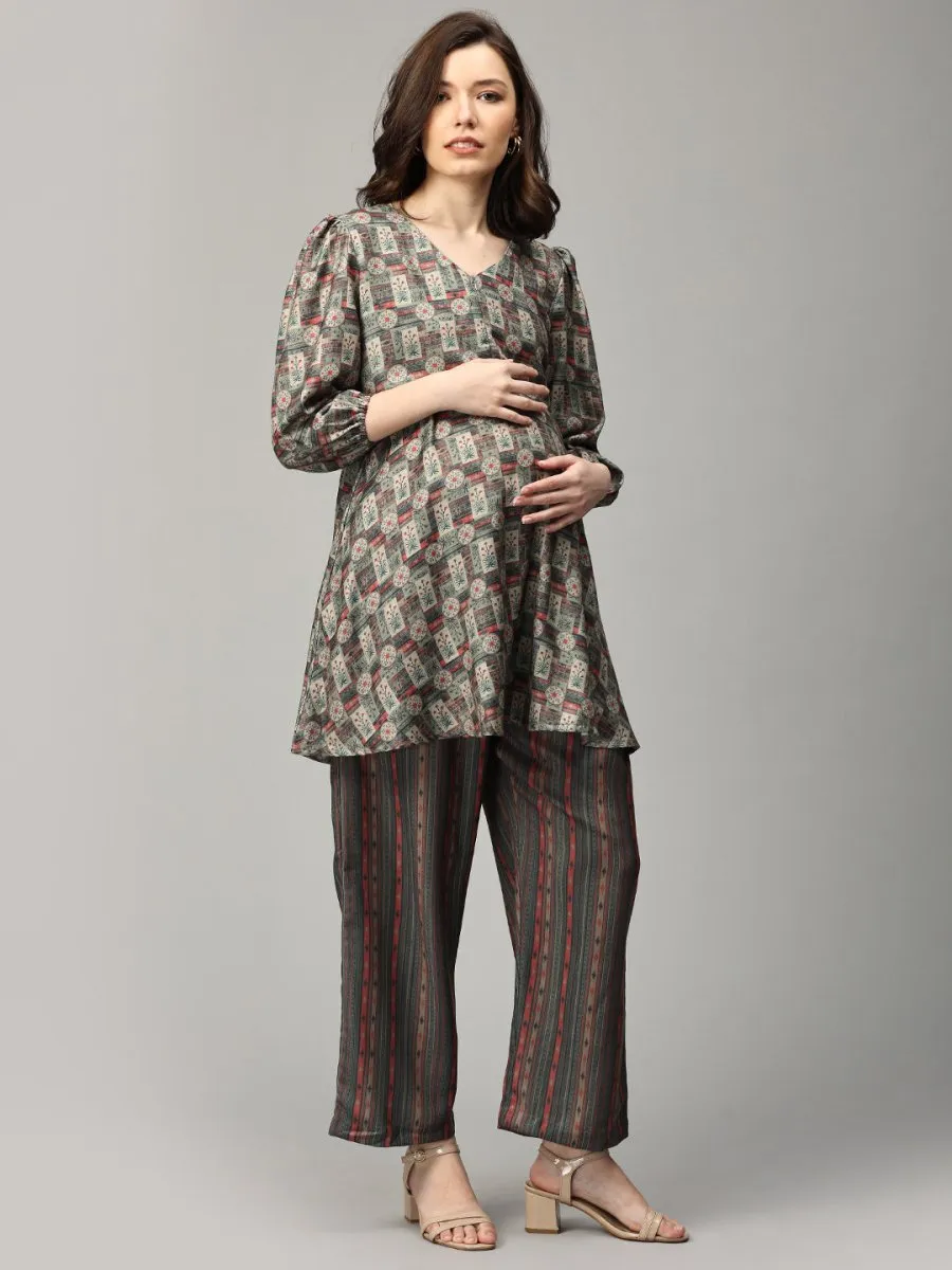 Off Tropic Maternity and Nursing Co-ord Set