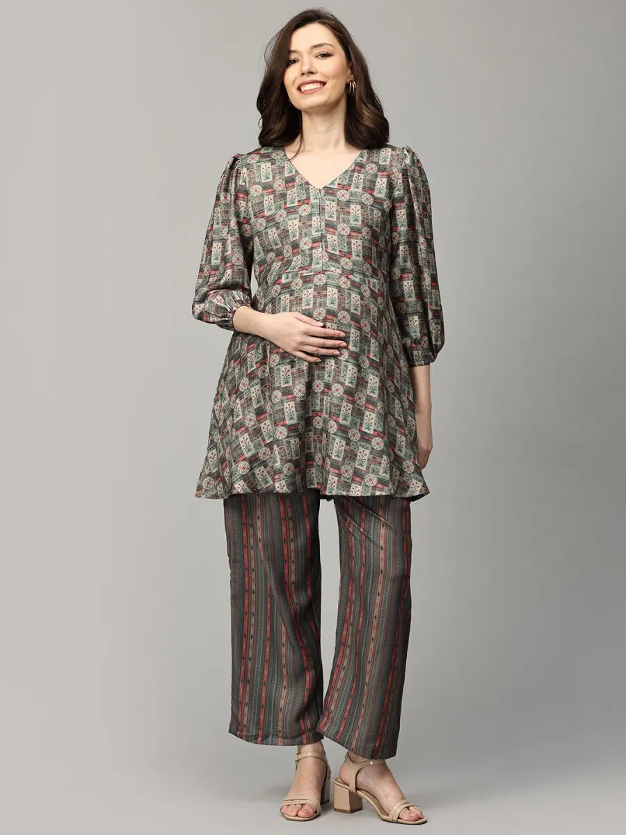 Off Tropic Maternity and Nursing Co-ord Set