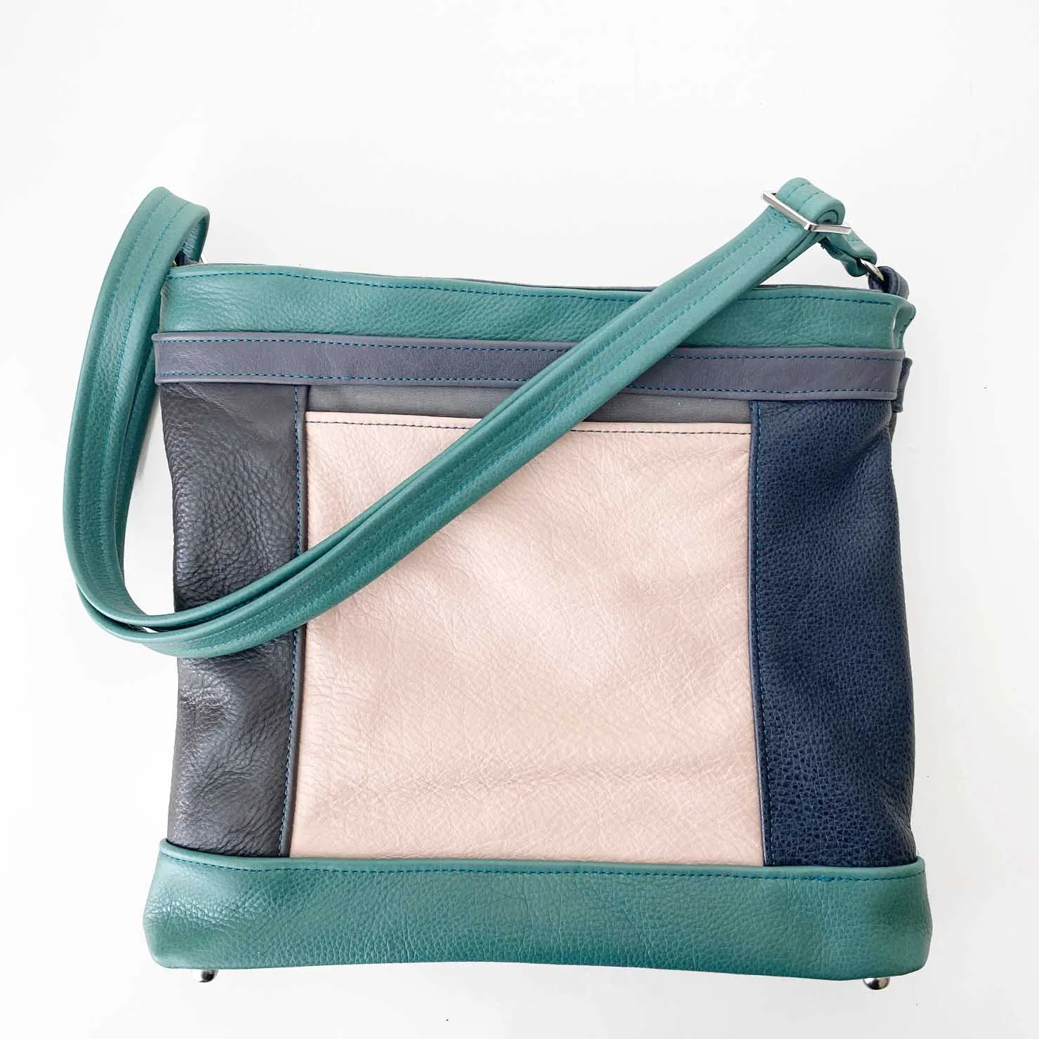 Packet Plus in Patchwork in Turquoise, Coastal Navy, Blush Rose, Rust Orange