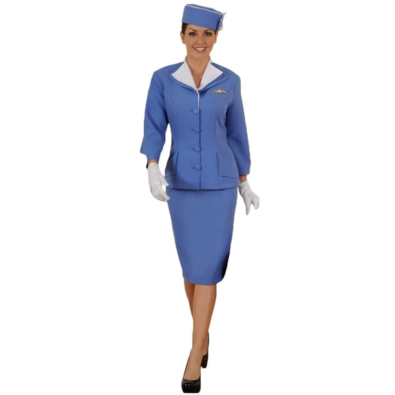 Pan Am Stewardess / Stewardess Flight Attendant Costume / Retro Vintage 1960's / Professional Quality / Catch Me If You Can