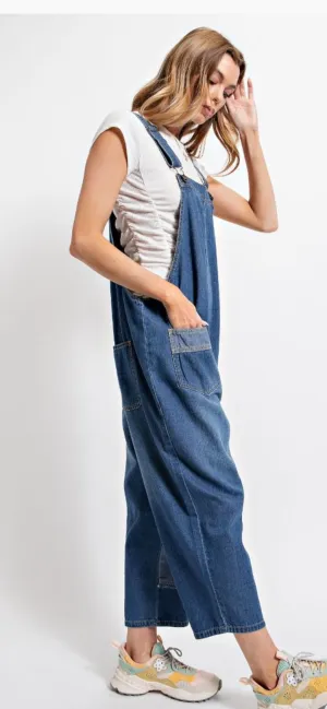 Patchwork Loose Fit Washed Denim
