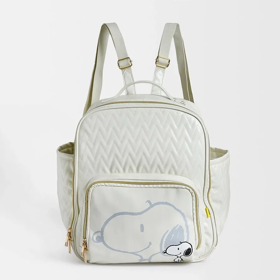 Peanuts™ Cream Snoopy Vegan Leather Diaper Bag