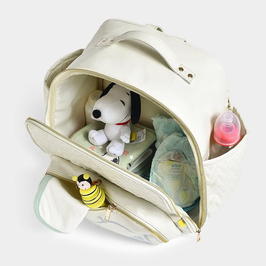 Peanuts™ Cream Snoopy Vegan Leather Diaper Bag
