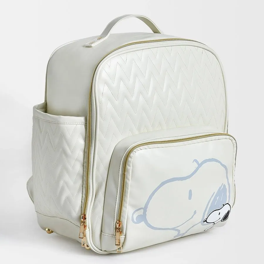 Peanuts™ Cream Snoopy Vegan Leather Diaper Bag