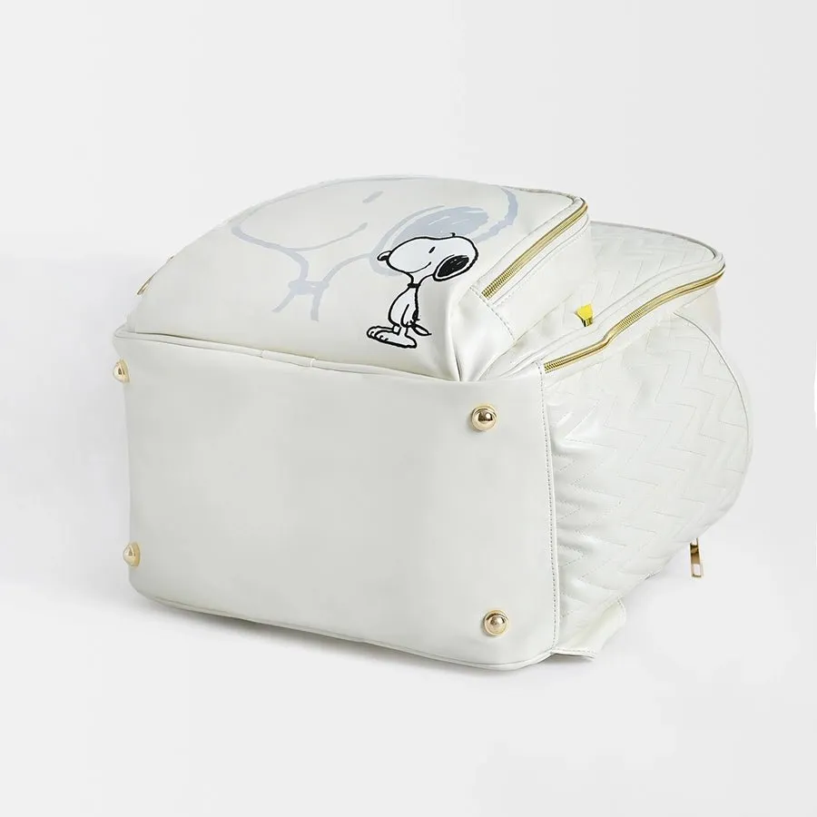 Peanuts™ Cream Snoopy Vegan Leather Diaper Bag