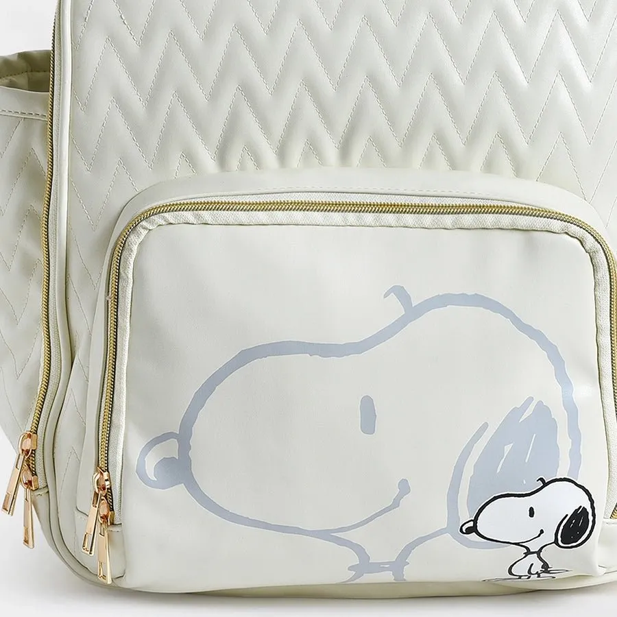 Peanuts™ Cream Snoopy Vegan Leather Diaper Bag