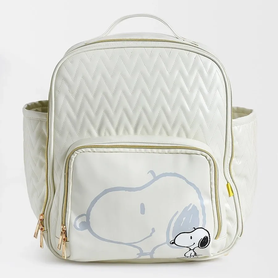 Peanuts™ Cream Snoopy Vegan Leather Diaper Bag
