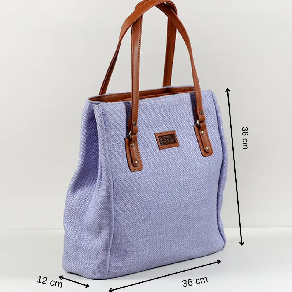 Pearly Purple three pocket tote bag