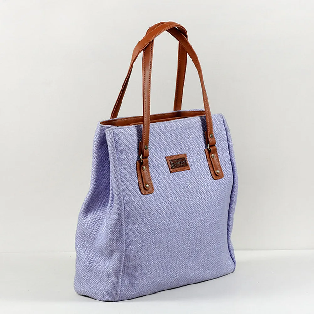 Pearly Purple three pocket tote bag