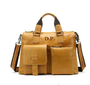 Personalized Full Grain Leather Briefcase Men, Leather Satchel,Gift for Him, Work Bag 4544