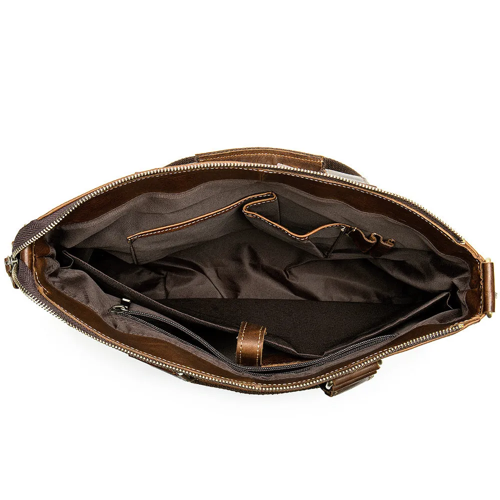 Personalized Full Grain Leather Briefcase Men, Leather Satchel,Gift for Him, Work Bag 4544