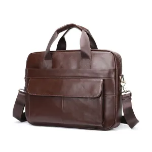 Personalized Men's Briefcase Computer Bag Messenger Bag Leather Business Handbag Gift For Him3857