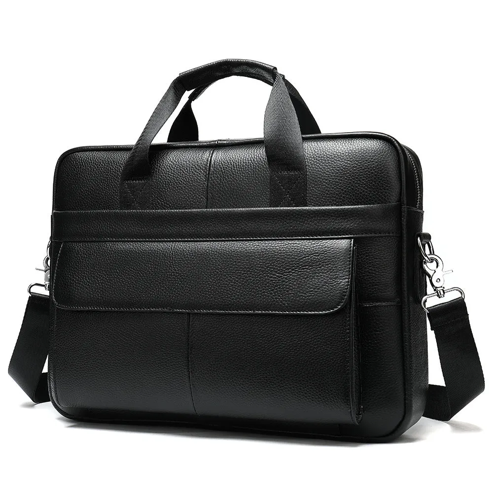 Personalized Men's Briefcase Computer Bag Messenger Bag Leather Business Handbag Gift For Him3857