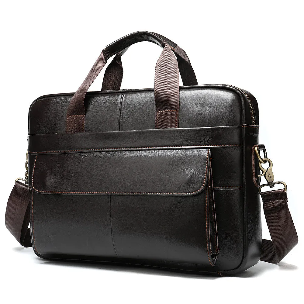 Personalized Men's Briefcase Computer Bag Messenger Bag Leather Business Handbag Gift For Him3857