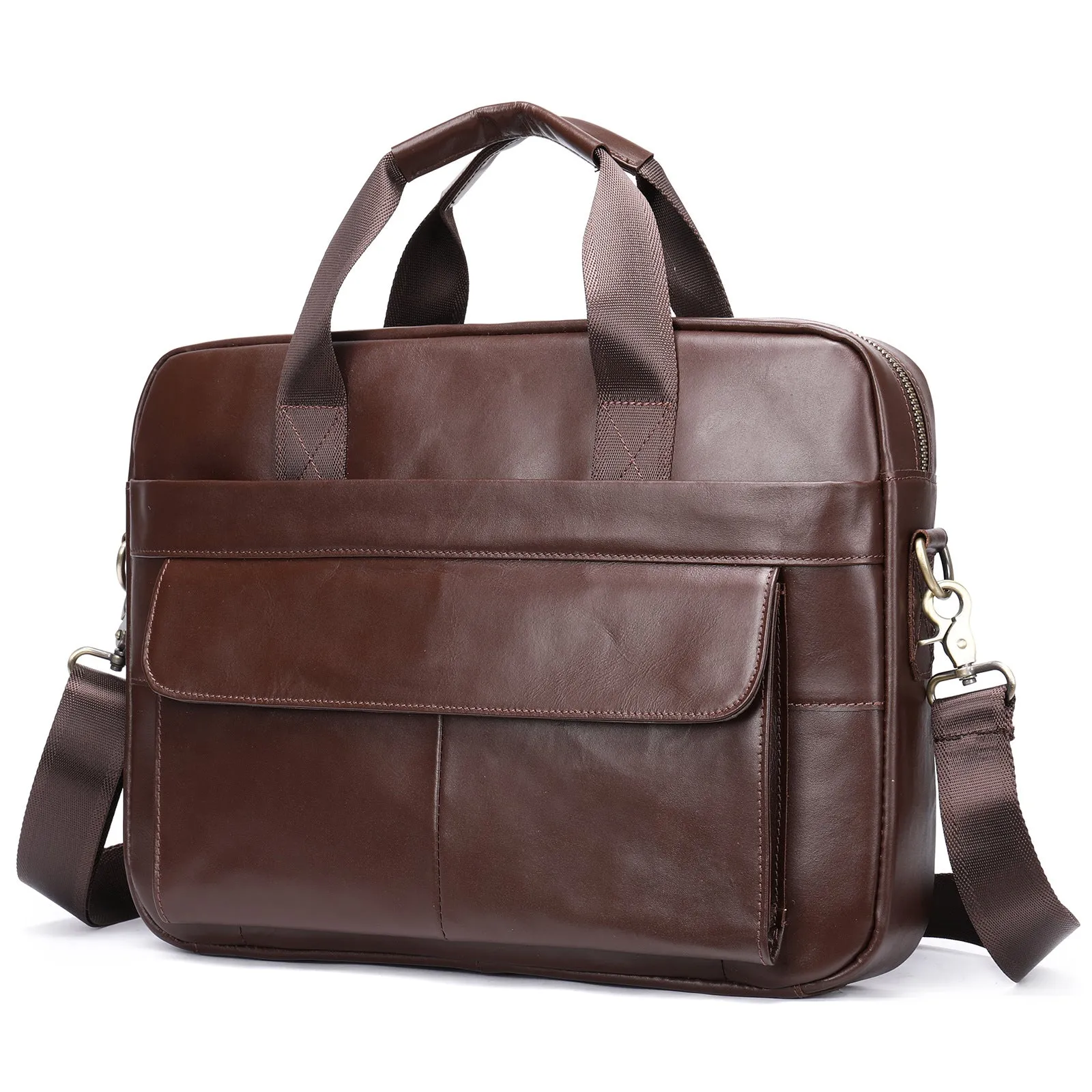 Personalized Men's Briefcase Computer Bag Messenger Bag Leather Business Handbag Gift For Him3857
