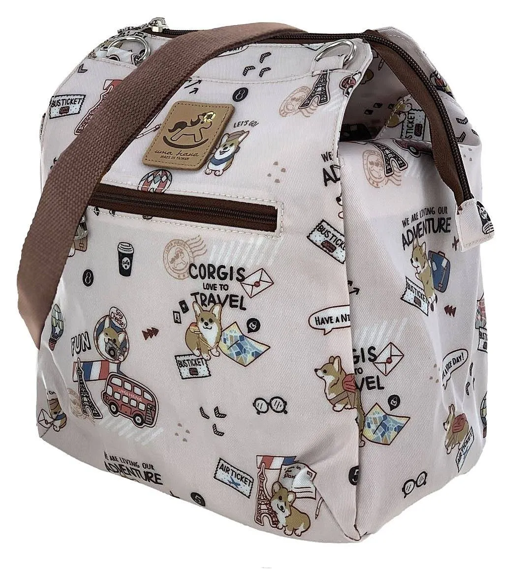 Pink Corgi Adventure Multipurpose Bag