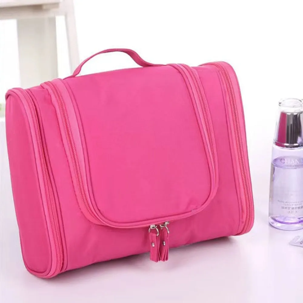 Pink Nurse Hanging Cosmetic MakeUp and Toiletry Bag Handbag Women Wash Pouch Hook Up Cosmetic Bags Travel Camping Toiletry Organizer Nurse Print Waterproof Make Up Case