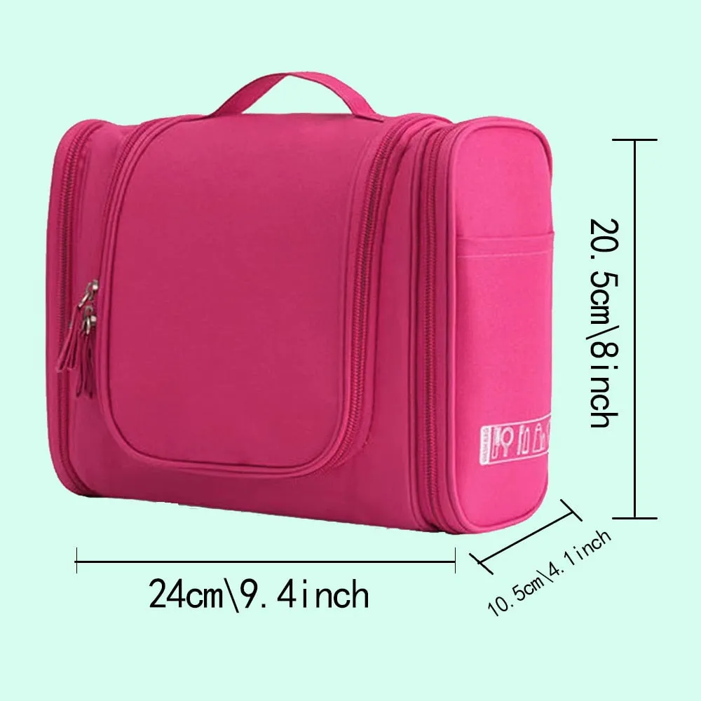 Pink Nurse Hanging Cosmetic MakeUp and Toiletry Bag Handbag Women Wash Pouch Hook Up Cosmetic Bags Travel Camping Toiletry Organizer Nurse Print Waterproof Make Up Case