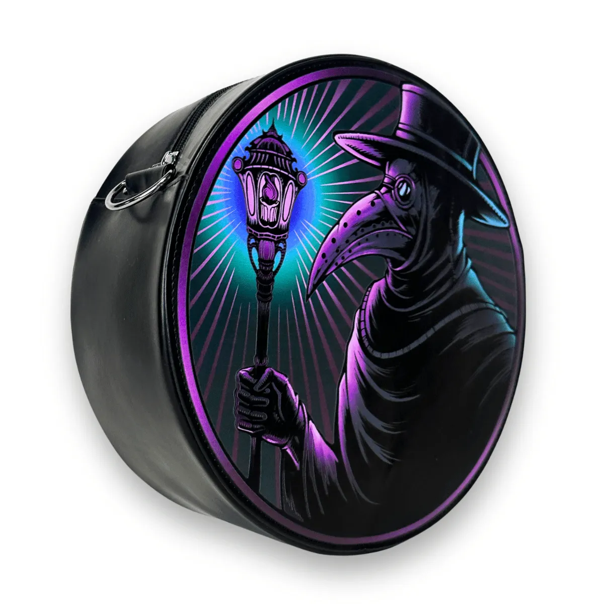 Plague Doctor Round Crossbody Bag