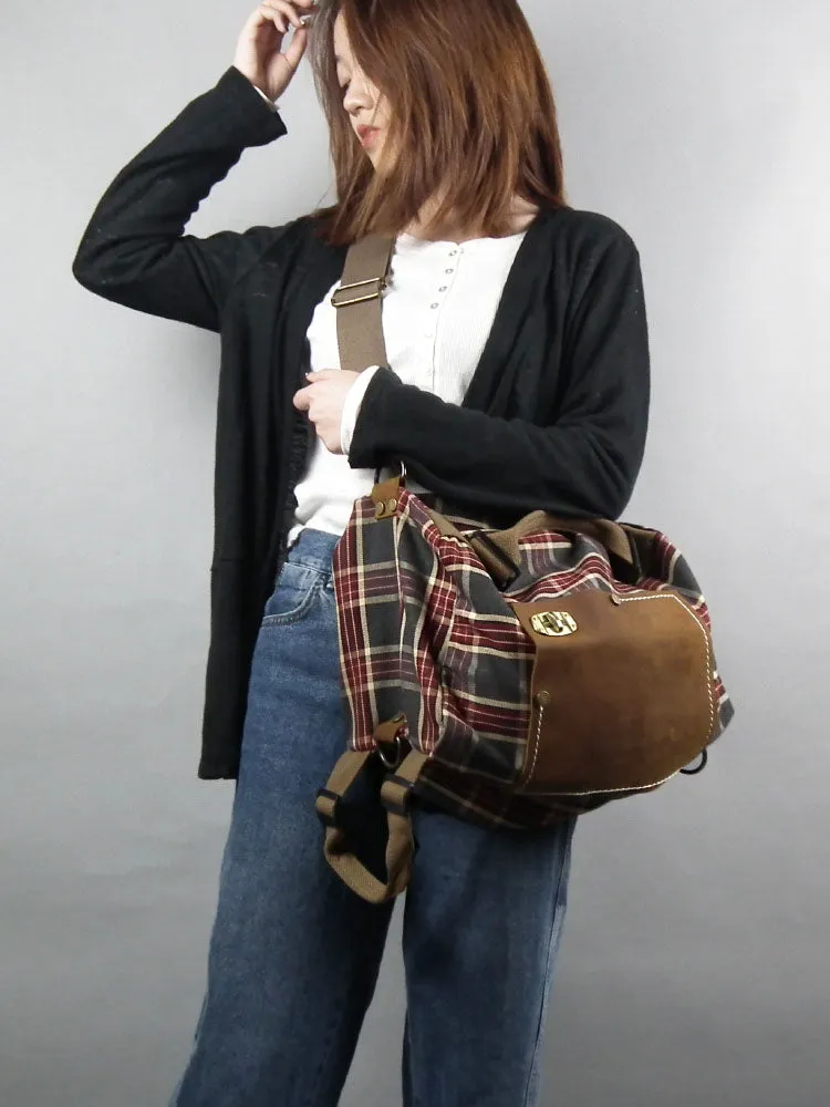 Plaid Messenger Bag