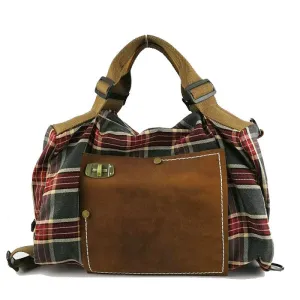 Plaid Messenger Bag