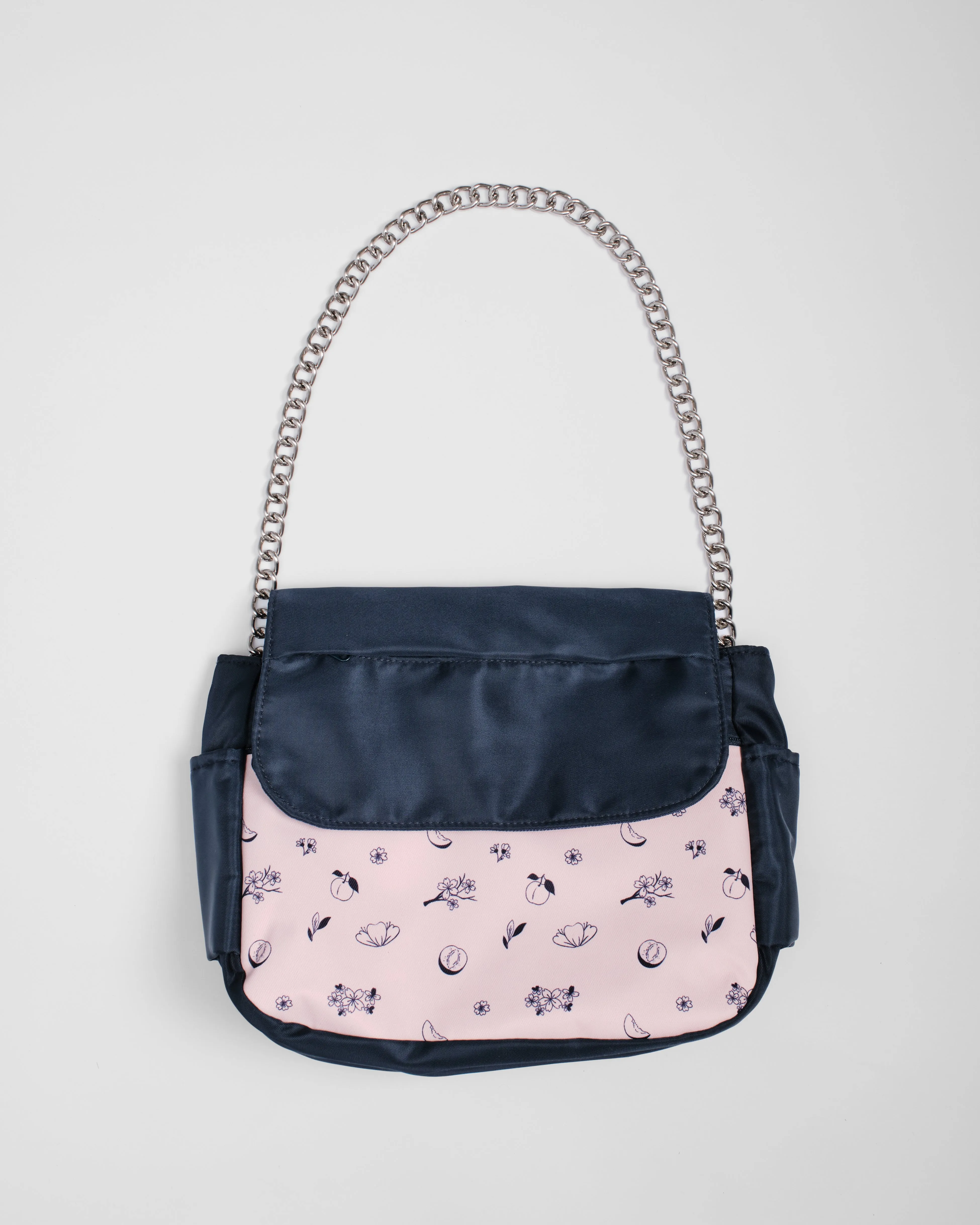 Plum Blossoms Navy Multi-Carry Crossbody Bag